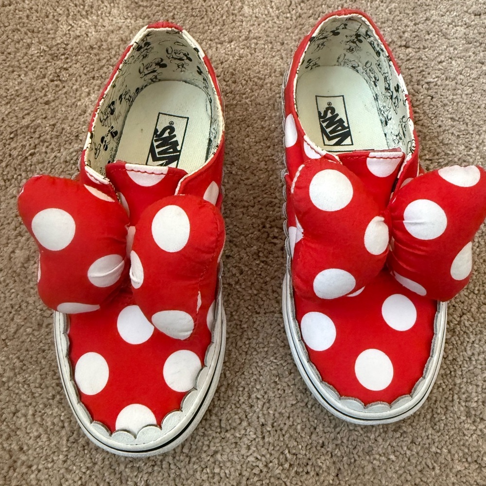 Vans Kids Polka Dot Red and White Sneakers